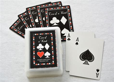 Custom Printed Deck of Playing Cards for Wedding or Event .